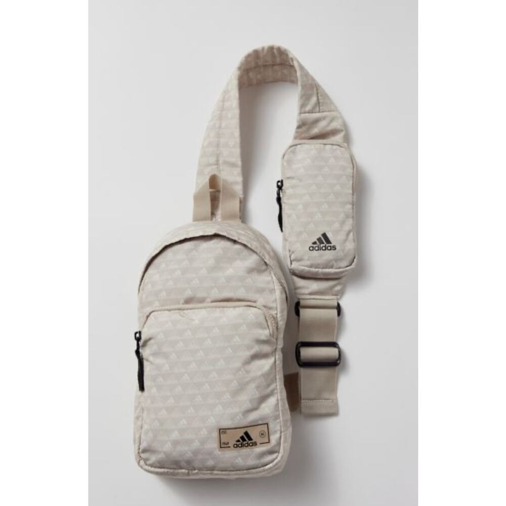 Adidas Essentials 2 Sling Crossbody Beige Wonder Alumina Mini Monogram Backpack